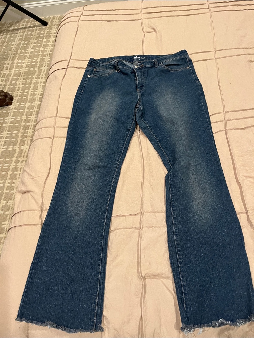 Soho Blue Flare Jeans - Washed Indigo
